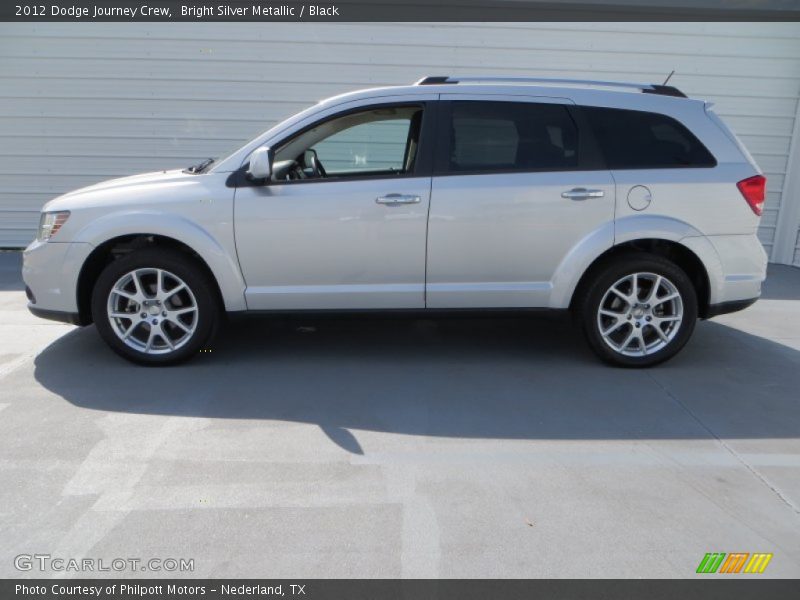 Bright Silver Metallic / Black 2012 Dodge Journey Crew