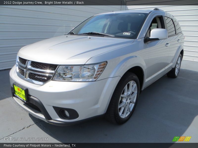 Bright Silver Metallic / Black 2012 Dodge Journey Crew