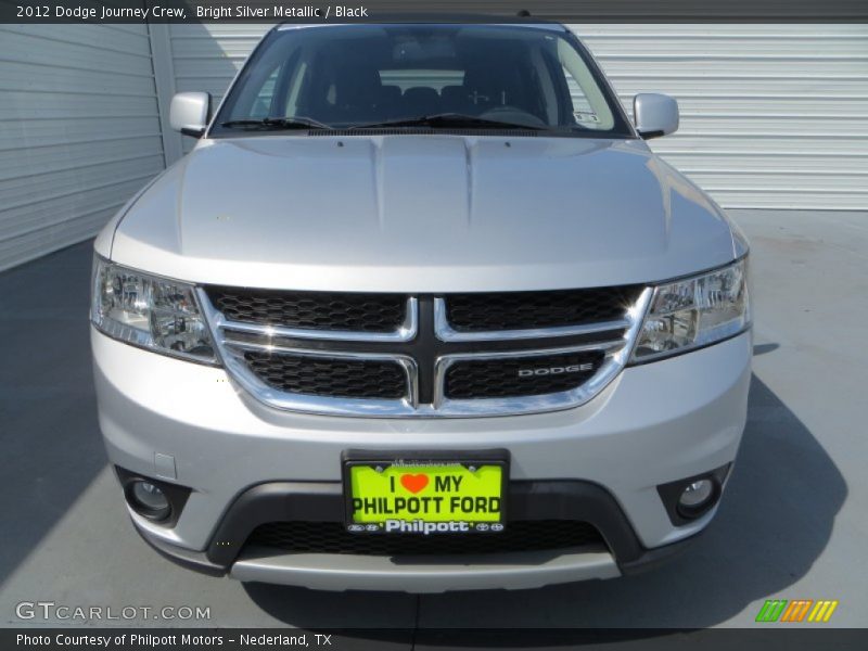 Bright Silver Metallic / Black 2012 Dodge Journey Crew