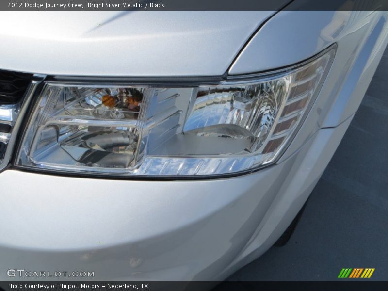 Bright Silver Metallic / Black 2012 Dodge Journey Crew