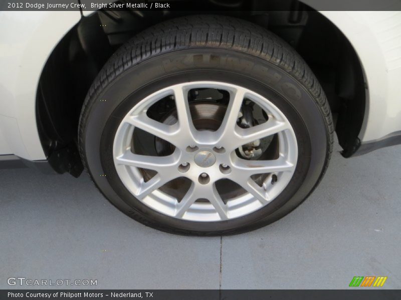 Bright Silver Metallic / Black 2012 Dodge Journey Crew