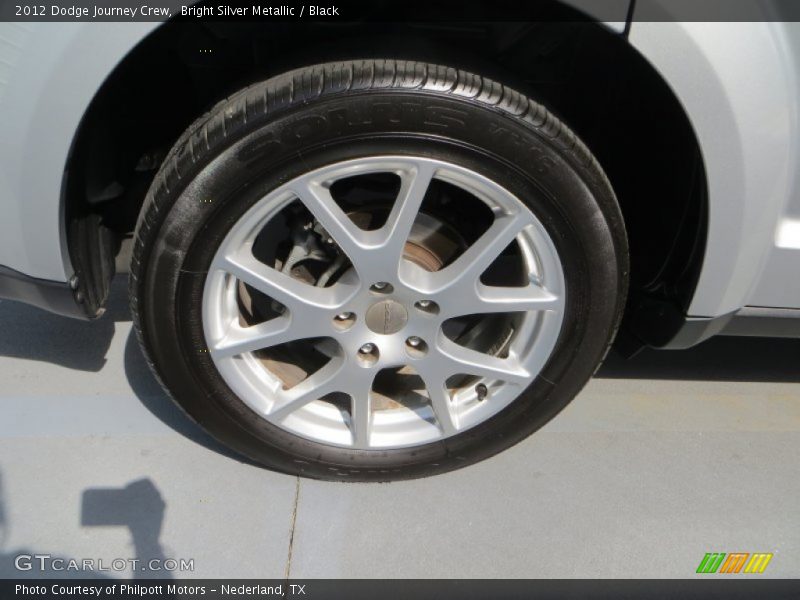 Bright Silver Metallic / Black 2012 Dodge Journey Crew