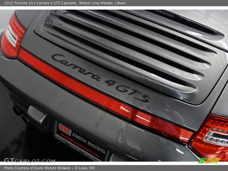Meteor Grey Metallic / Black 2012 Porsche 911 Carrera 4 GTS Cabriolet