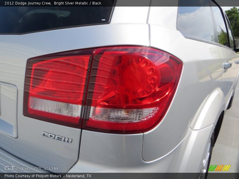 Bright Silver Metallic / Black 2012 Dodge Journey Crew