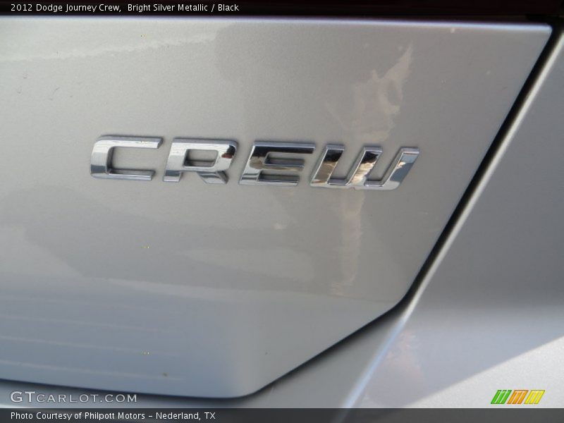 Bright Silver Metallic / Black 2012 Dodge Journey Crew