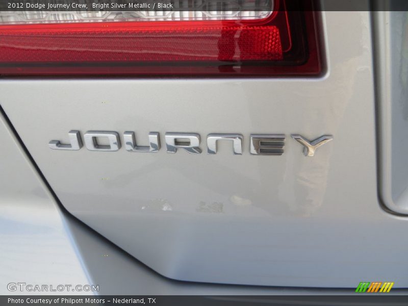 Bright Silver Metallic / Black 2012 Dodge Journey Crew