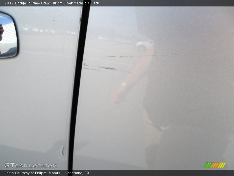 Bright Silver Metallic / Black 2012 Dodge Journey Crew