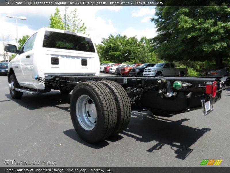 Bright White / Black/Diesel Gray 2013 Ram 3500 Tradesman Regular Cab 4x4 Dually Chassis