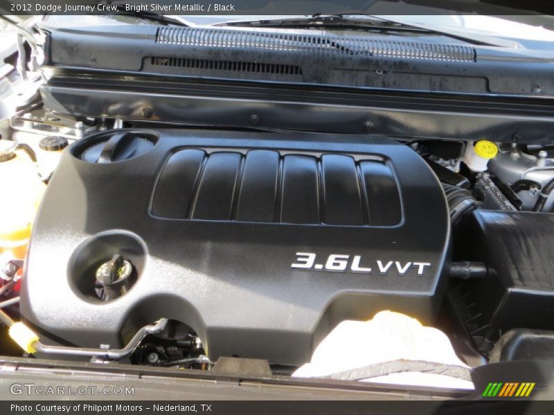 Bright Silver Metallic / Black 2012 Dodge Journey Crew