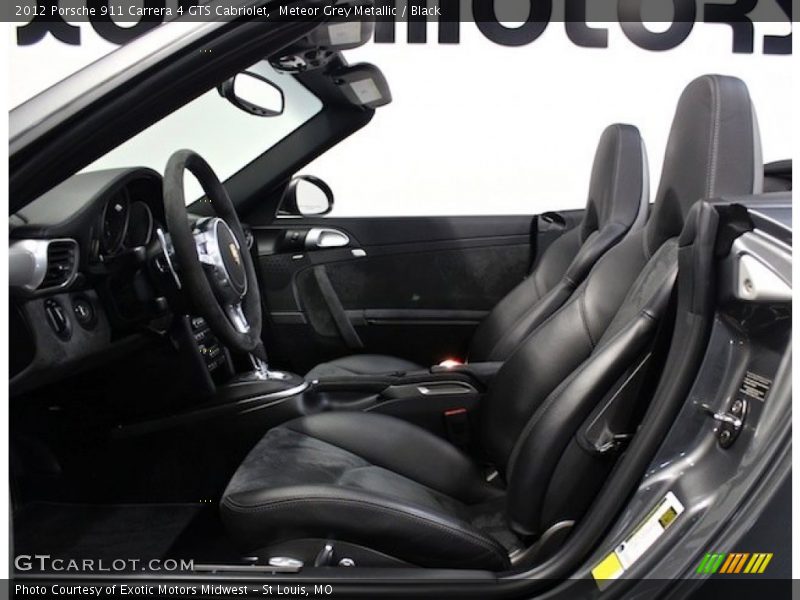 Meteor Grey Metallic / Black 2012 Porsche 911 Carrera 4 GTS Cabriolet