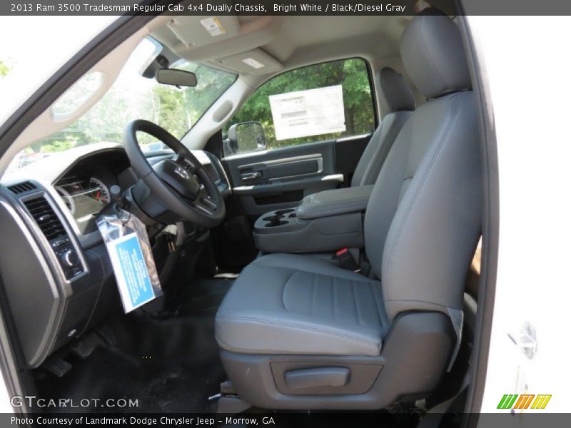 Bright White / Black/Diesel Gray 2013 Ram 3500 Tradesman Regular Cab 4x4 Dually Chassis