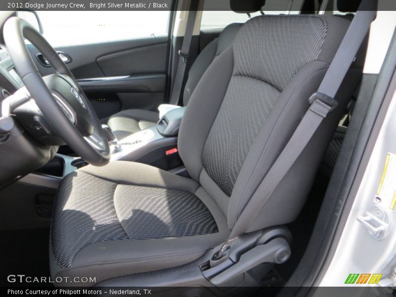 Bright Silver Metallic / Black 2012 Dodge Journey Crew