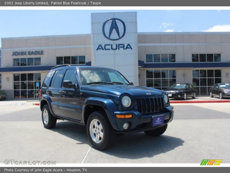 Patriot Blue Pearlcoat / Taupe 2002 Jeep Liberty Limited