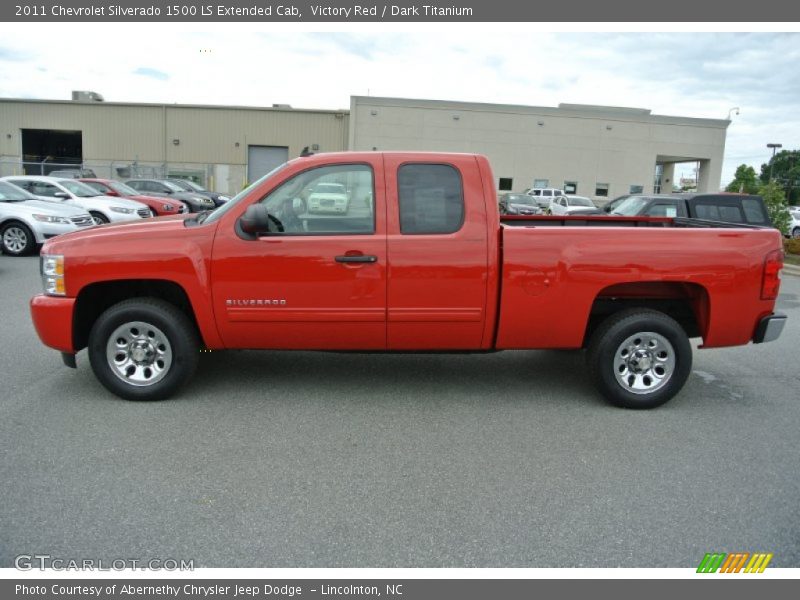 Victory Red / Dark Titanium 2011 Chevrolet Silverado 1500 LS Extended Cab
