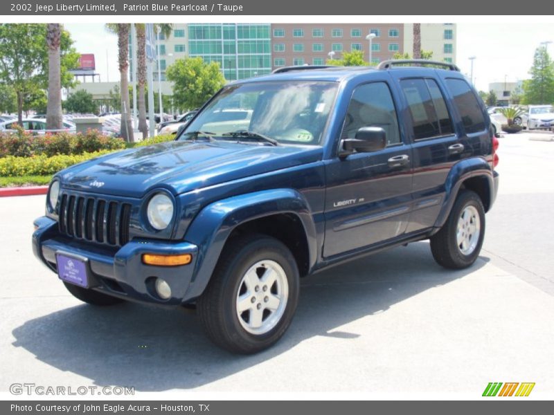 Patriot Blue Pearlcoat / Taupe 2002 Jeep Liberty Limited