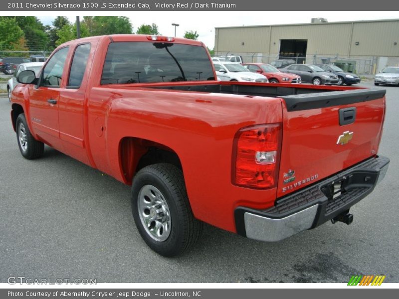 Victory Red / Dark Titanium 2011 Chevrolet Silverado 1500 LS Extended Cab