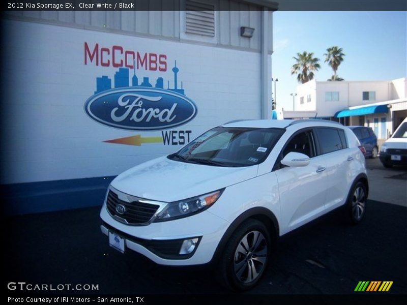 Clear White / Black 2012 Kia Sportage EX