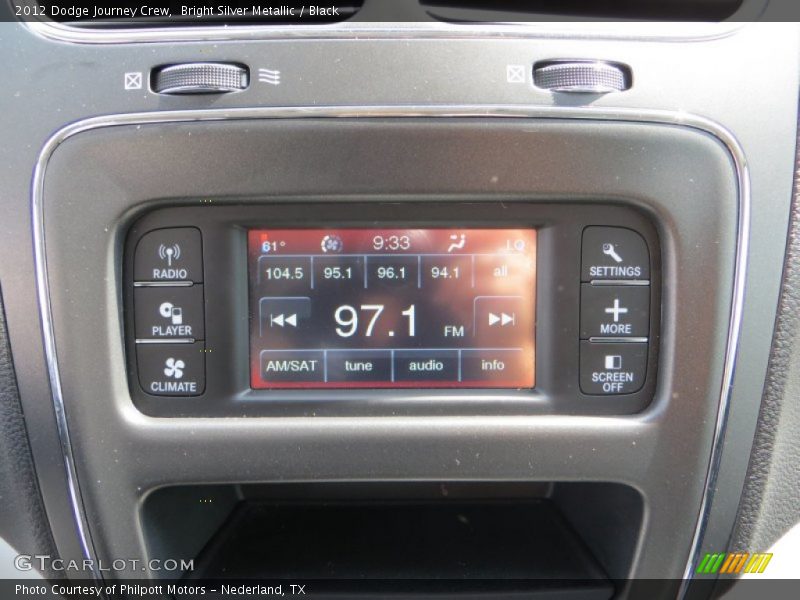 Bright Silver Metallic / Black 2012 Dodge Journey Crew
