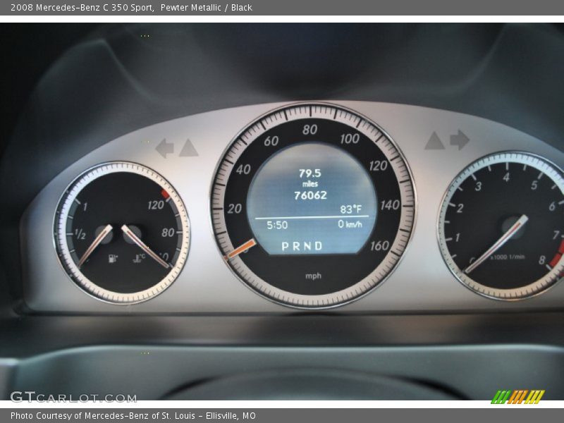 Pewter Metallic / Black 2008 Mercedes-Benz C 350 Sport