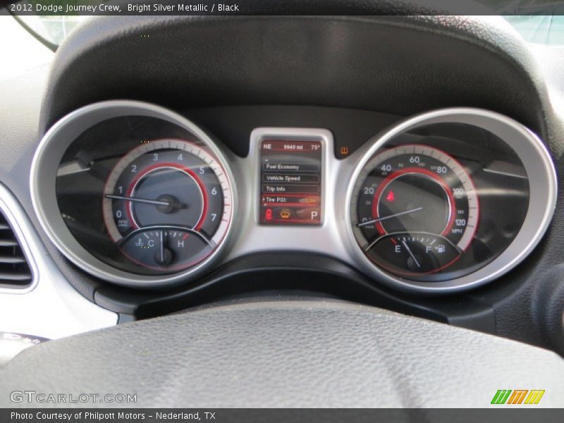 Bright Silver Metallic / Black 2012 Dodge Journey Crew