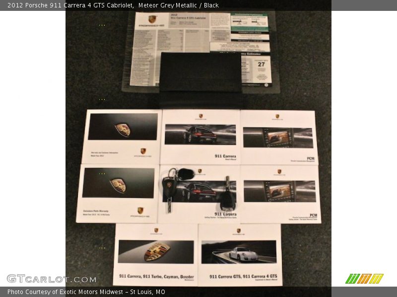 Books/Manuals of 2012 911 Carrera 4 GTS Cabriolet