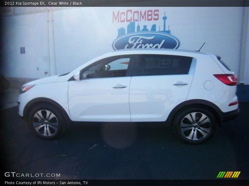 Clear White / Black 2012 Kia Sportage EX
