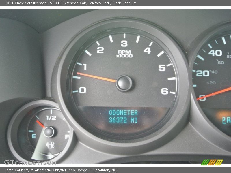 Victory Red / Dark Titanium 2011 Chevrolet Silverado 1500 LS Extended Cab