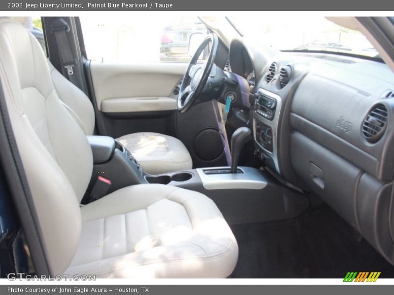 Patriot Blue Pearlcoat / Taupe 2002 Jeep Liberty Limited