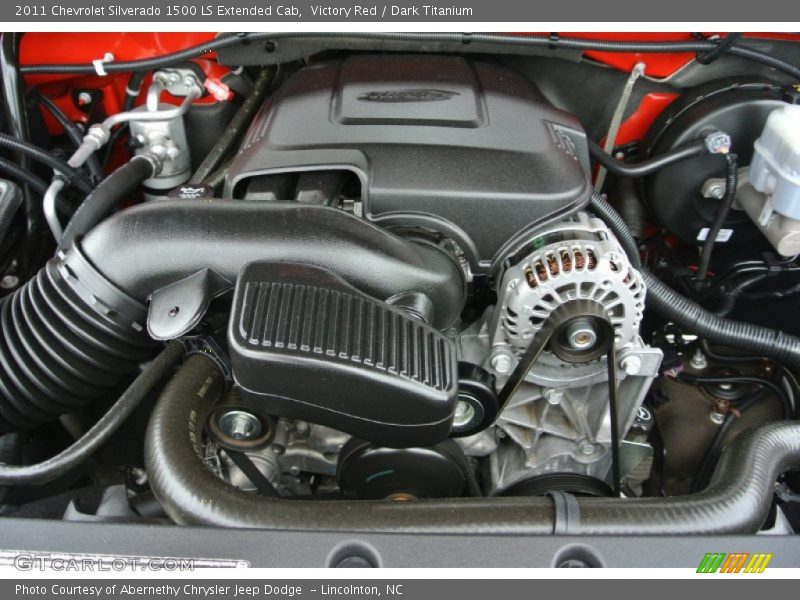 Victory Red / Dark Titanium 2011 Chevrolet Silverado 1500 LS Extended Cab