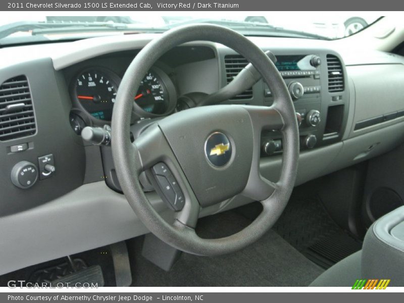 Victory Red / Dark Titanium 2011 Chevrolet Silverado 1500 LS Extended Cab