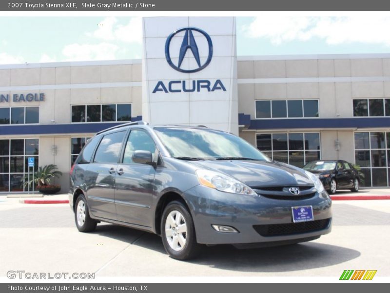 Slate Gray Metallic / Stone 2007 Toyota Sienna XLE