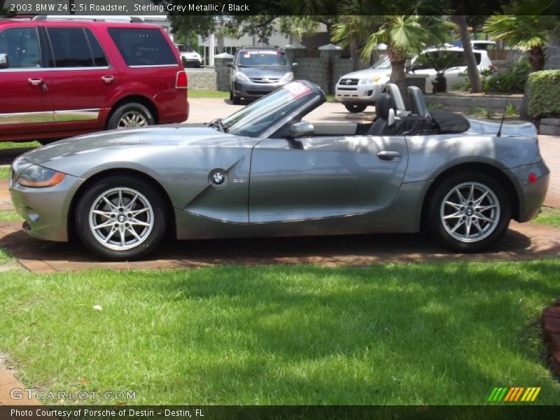 Sterling Grey Metallic / Black 2003 BMW Z4 2.5i Roadster