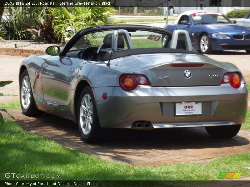 Sterling Grey Metallic / Black 2003 BMW Z4 2.5i Roadster
