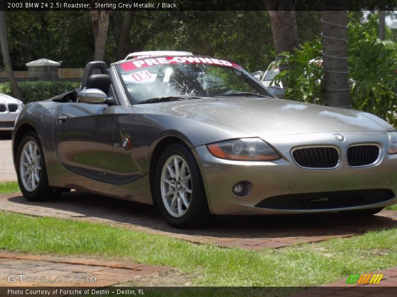 Sterling Grey Metallic / Black 2003 BMW Z4 2.5i Roadster