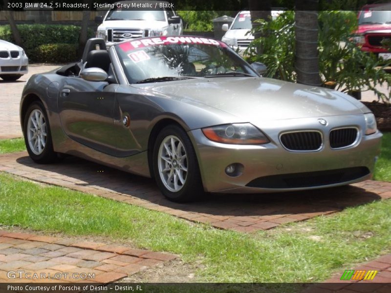 Sterling Grey Metallic / Black 2003 BMW Z4 2.5i Roadster