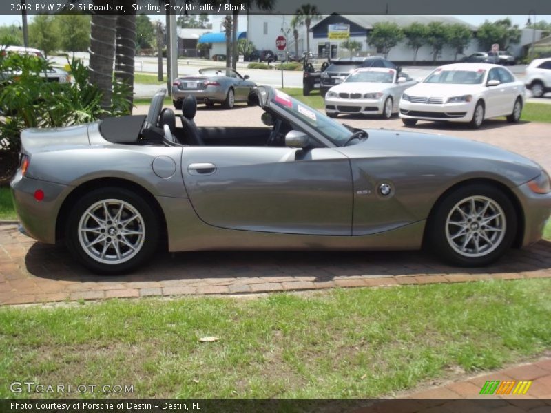 Sterling Grey Metallic / Black 2003 BMW Z4 2.5i Roadster