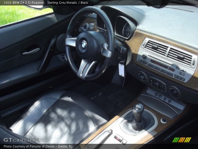 Sterling Grey Metallic / Black 2003 BMW Z4 2.5i Roadster