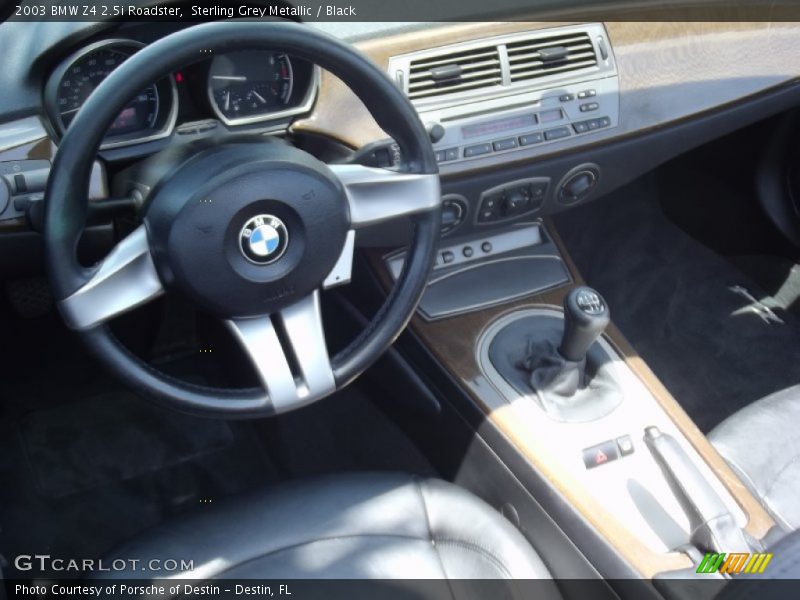 Sterling Grey Metallic / Black 2003 BMW Z4 2.5i Roadster