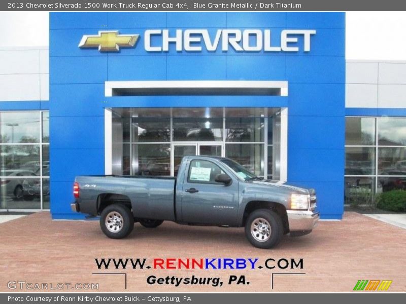 Blue Granite Metallic / Dark Titanium 2013 Chevrolet Silverado 1500 Work Truck Regular Cab 4x4