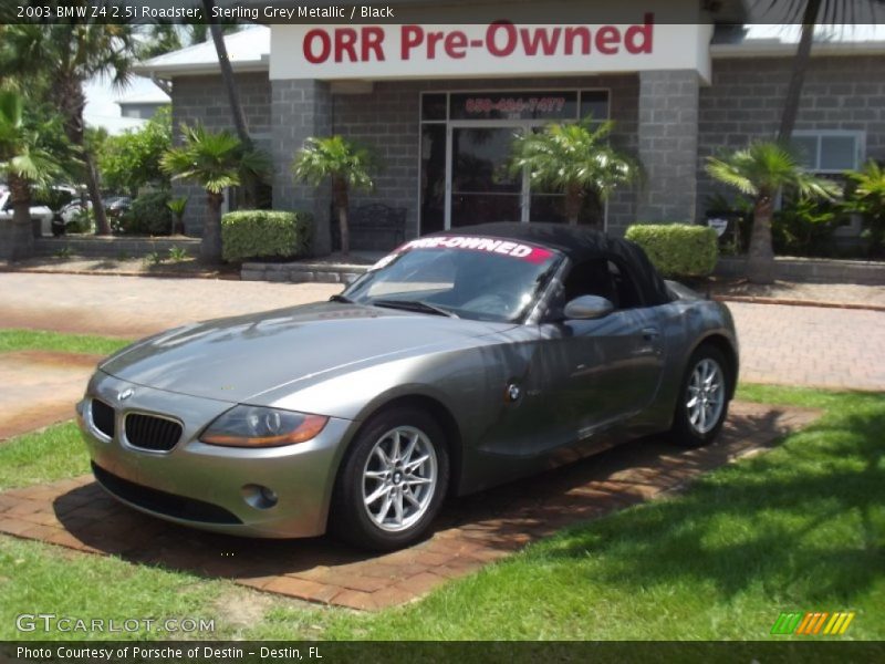 Sterling Grey Metallic / Black 2003 BMW Z4 2.5i Roadster