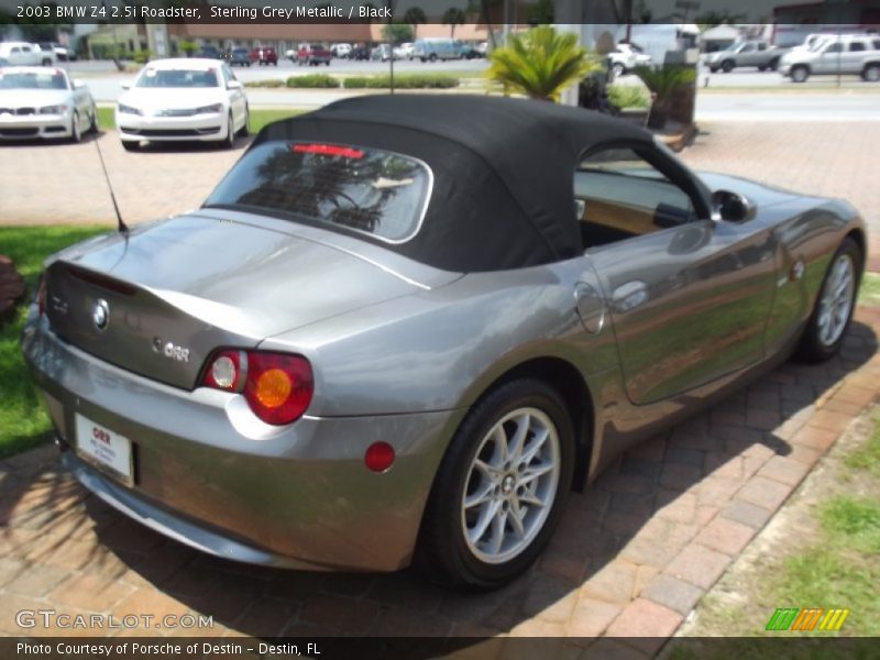Sterling Grey Metallic / Black 2003 BMW Z4 2.5i Roadster