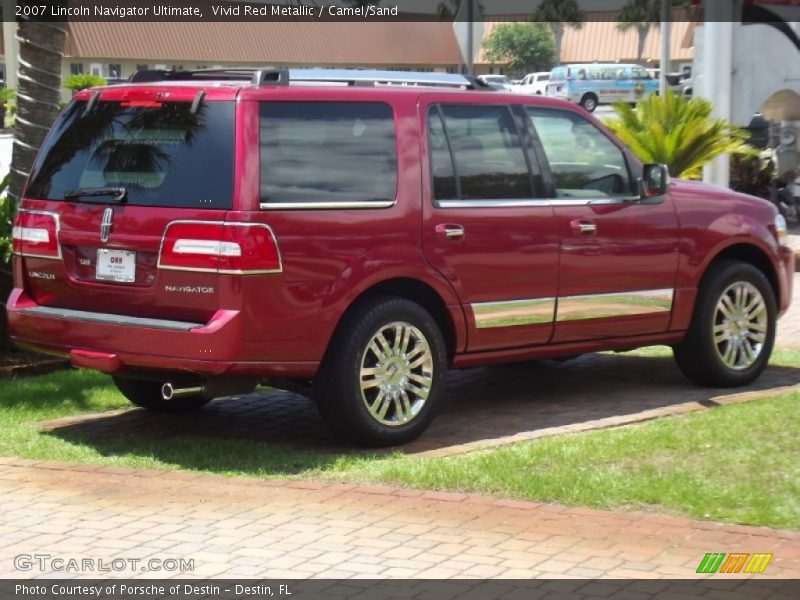 Vivid Red Metallic / Camel/Sand 2007 Lincoln Navigator Ultimate