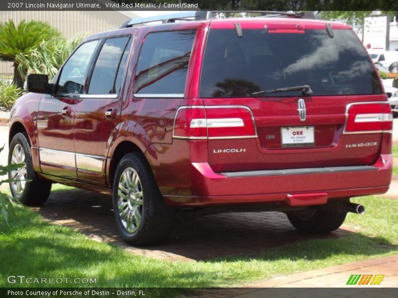 Vivid Red Metallic / Camel/Sand 2007 Lincoln Navigator Ultimate