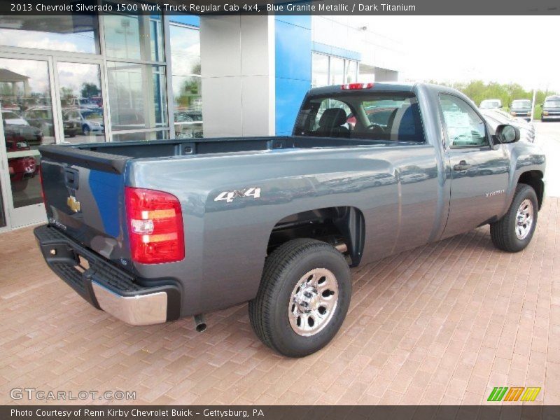 Blue Granite Metallic / Dark Titanium 2013 Chevrolet Silverado 1500 Work Truck Regular Cab 4x4