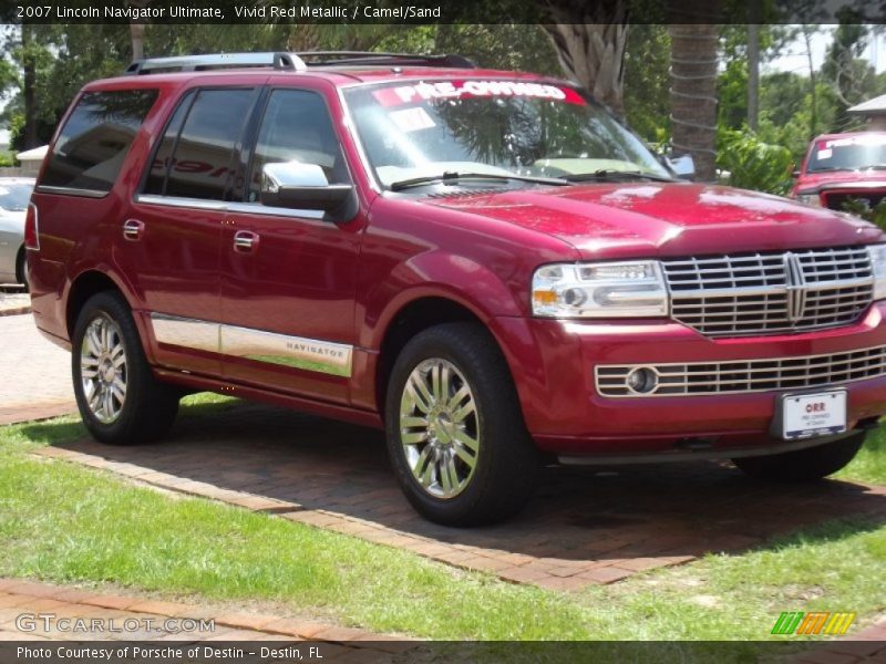 Vivid Red Metallic / Camel/Sand 2007 Lincoln Navigator Ultimate