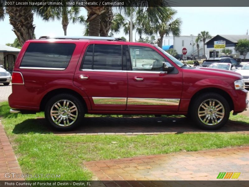 Vivid Red Metallic / Camel/Sand 2007 Lincoln Navigator Ultimate