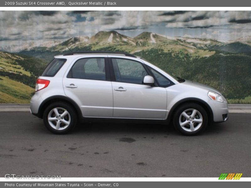 Quicksilver Metallic / Black 2009 Suzuki SX4 Crossover AWD