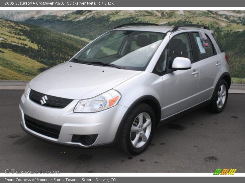 Quicksilver Metallic / Black 2009 Suzuki SX4 Crossover AWD