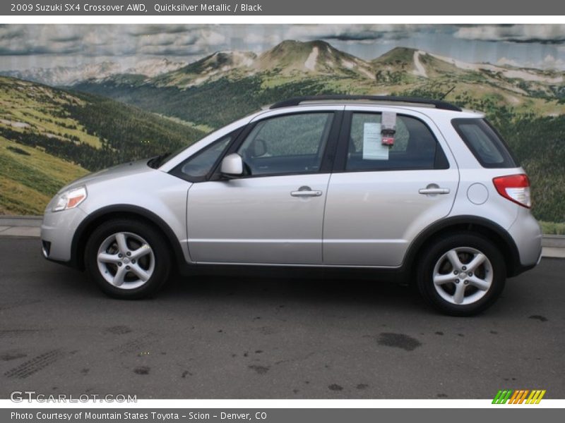 Quicksilver Metallic / Black 2009 Suzuki SX4 Crossover AWD