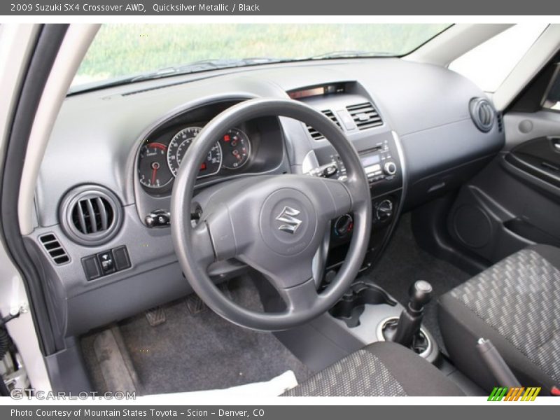Quicksilver Metallic / Black 2009 Suzuki SX4 Crossover AWD